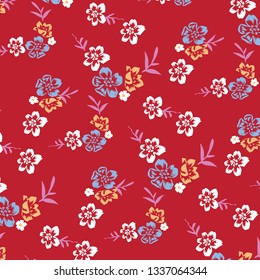 Floral texture pattern.Watercolor floral background.