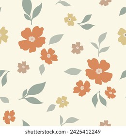 Fondo sin costuras de textura floral. Formato vectorial ideal para papel pintado, tela, líneas, papelería