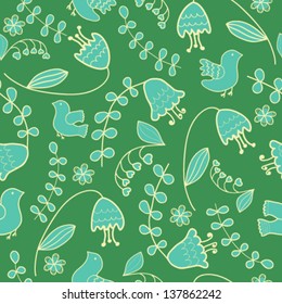 Floral texture, seamless pattern. Copy that square to the side and you'll get seamlessly tiling pattern which gives the resulting image the ability to be repeated or tiled without visible seams.
