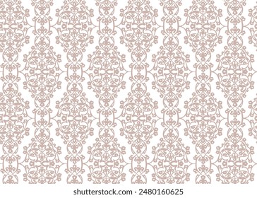 Floral textured print. beige Damask Seamless vintage pattern. Can be used for wallpaper, textile,fabric, invitation