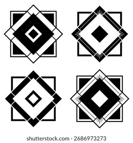 Vector floral del modelo del arte tailandés, Vector geométrico