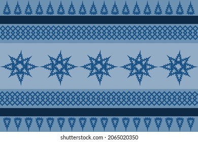 floraler thailändischer Musterhintergrund, blaues thailändisches Muster.