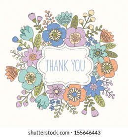Floral Thank You card