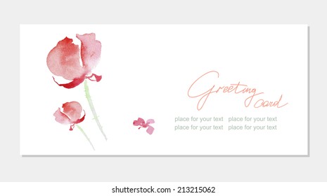 Floral 'Thank you' card with beautiful realistic spring pink flowers and banner with drop shadows on a beige elegant background in modern style. Perfect for wedding, greeting or invitation design