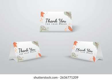 Floral Thank You for Your Order Card Template