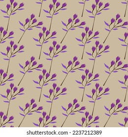FLORAL THEME   SEAMLESS VECTOR PATTERN