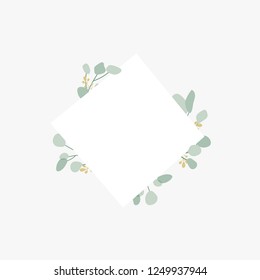 Floral themed badge design vector