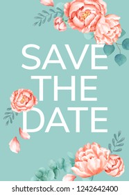Floral themed card with green background