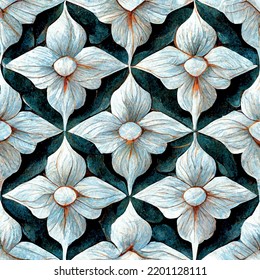 patrón de azulejos florales diseño hermoso e intrincado que repite hermoso