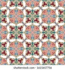 floral tiles line art pattern 
colorful square diagonal and symmetrical seamless and repeated 
pattern Indonesian and Malaysian batik look alike