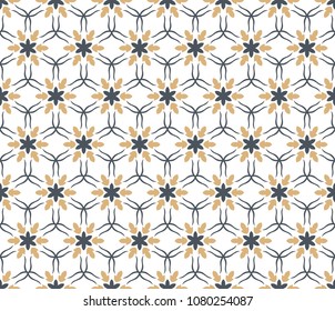 Floral Tiles Seamless Vector Pattern.flower Geometric texture pattern background.