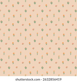Floral tiny pattern, floral seamless pattern, vintage. Floral print for packaging, textiles, wrapping paper, wallpaper, fashion.
