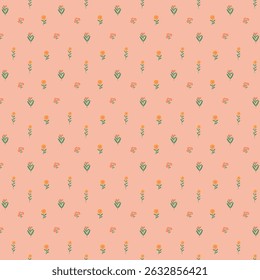 Floral tiny pattern, floral seamless pattern, vintage. Floral print for packaging, textiles, wrapping paper, wallpaper, fashion.
