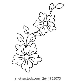 Floral trace harmony mandala coloring book page