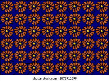 patrón de ilustración vectorial tradicional floral