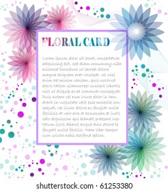 Floral Transparent Background Vector with place for your text