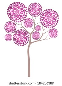 Floral tree blossoms. 