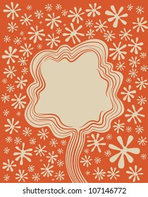 floral tree decorative background