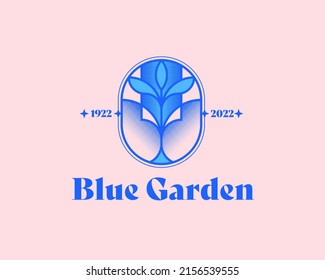 Concepto de logotipo floral y arbóreo