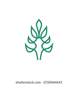 Diseño de logotipo de Vector de parque de árboles florales