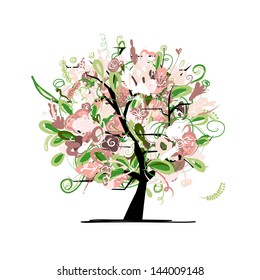 Floral tree for your design