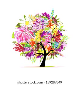 Floral tree for your design