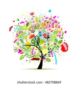 Floral tree for your design