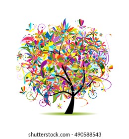 Floral tree for your design