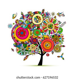 Floral tree for your design