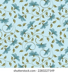 floral trendy seamless texture textile background blossom fashion design