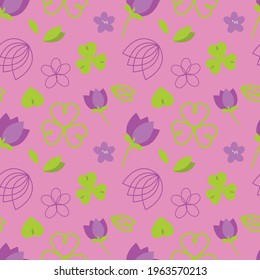 floral trendy seamless vector. graphic botanical seamless pattern vector design for textile, wallpaper, background.floral trendy seamless pattern for package and decoration.