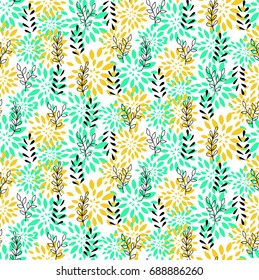 Floral trendy seamless vector pattern