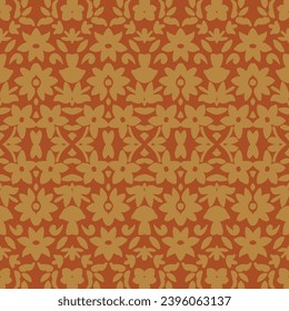 Floral Tribal ethnic vector texture. Seamless striped pattern in Aztec style. Figure tribal embroidery. Indian, Scandinavian, Gypsy, Mexican, folk pattern.