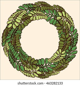 Floral  Tropical  Frame. Vector illustration for wedding invitations and birthday cards
