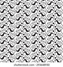 Floral tropical seamless pattern in black and white colors. Heliconia wagneriana pattern. Vector