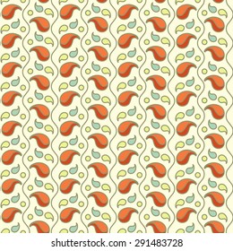 Floral tropical seamless pattern on light background. 
