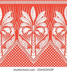 floral tropical summer pattern seamless orange for printing on dresses, skirts, blouses, pillows, bed sheets, blankets, hats, pillow cases and surfaces