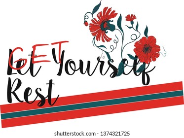 Floral  Typographic Artwork