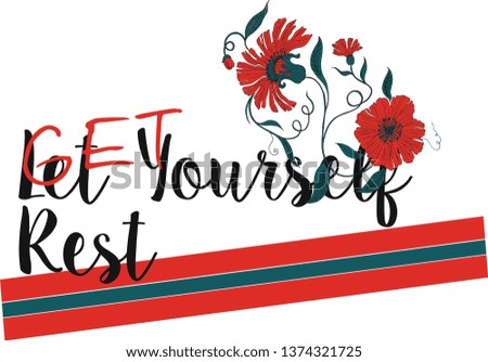 Floral  Typographic Artwork