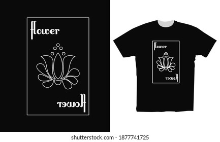 floral typography is suitable for t-shirt design