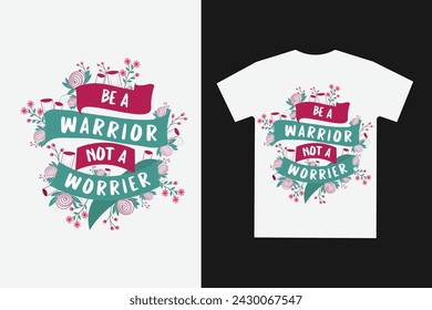 Floral typography t-shirt layout design.