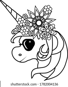 Floral Unicorn  is suitable for t-shirt, laser cutting, sublimation, hobby, cards, invitations, website or crafts projects. Perfect for magazine, news papers, posters and so one.