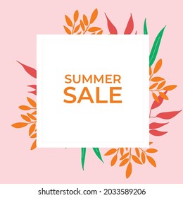 Floral universal artistic templates. Good for greeting cards, invitations, flyers and other graphic design. Organic background with floral, leaf, abstract shapes. Colorful social media template