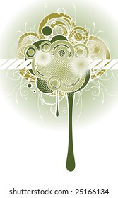 Floral urban background