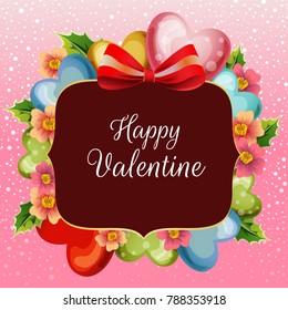 floral valentine snow card