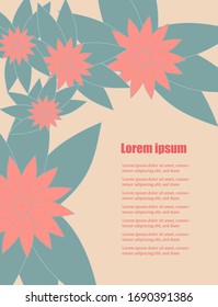Floral vector abstract poster with soft color 
