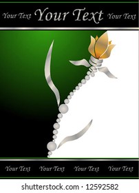 Floral vector art background for design of packing
