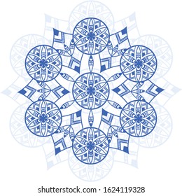 floral vector art for background designs with blue color 