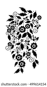 Floral vector art on white background for print