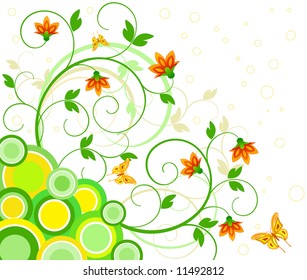 Floral vector background